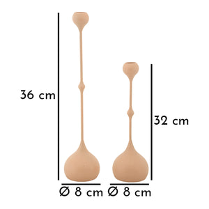 Portacandela MF940, Oro, Acciaio, 8x8x37 cm, Seven Design