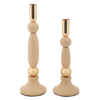 Portacandela MF942, Oro, Acciaio, 9,5x9,5x30 cm, Seven Design