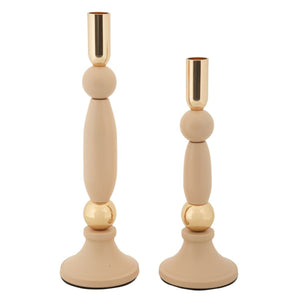 Portacandela MF942, Oro, Acciaio, 9,5x9,5x30 cm, Seven Design