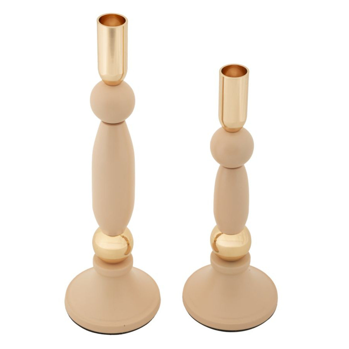 Portacandela MF942, Oro, Acciaio, 9,5x9,5x30 cm, Seven Design