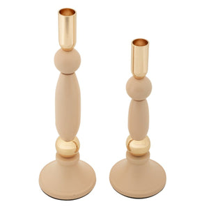 Portacandela MF942, Oro, Acciaio, 9,5x9,5x30 cm, Seven Design