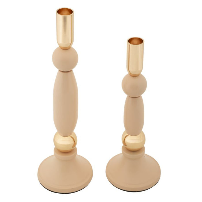 Portacandela MF942, Oro, Acciaio, 9,5x9,5x30 cm, Seven Design