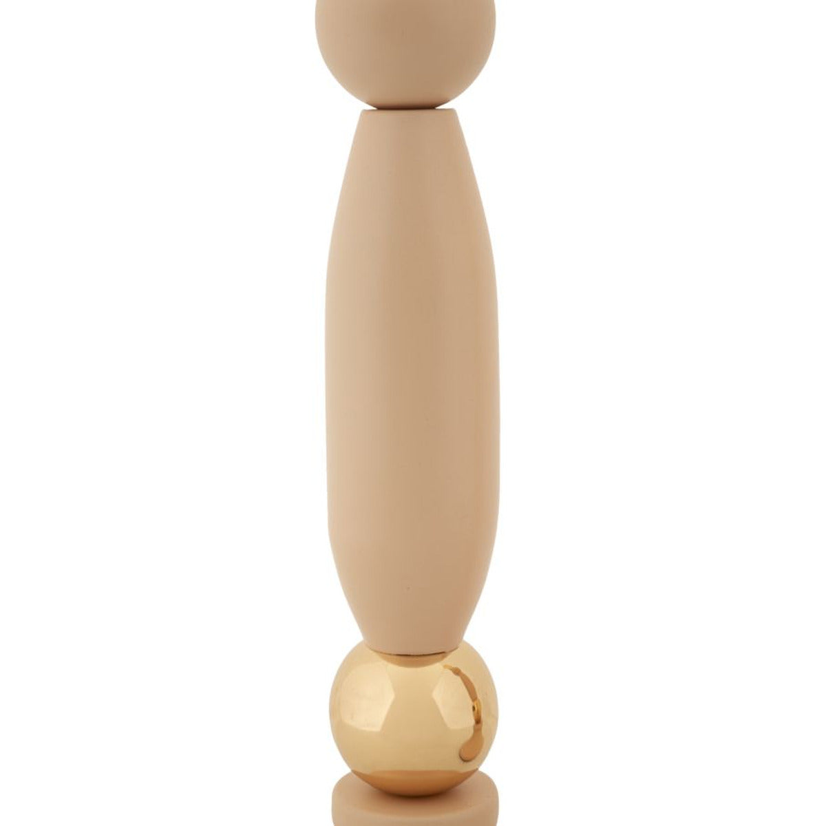 Portacandela MF942, Oro, Acciaio, 9,5x9,5x30 cm, Seven Design