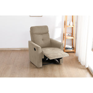 Poltrona Reclinabile Enea, Tortora, Ciniglia, 79x92x102 cm, Seven Design