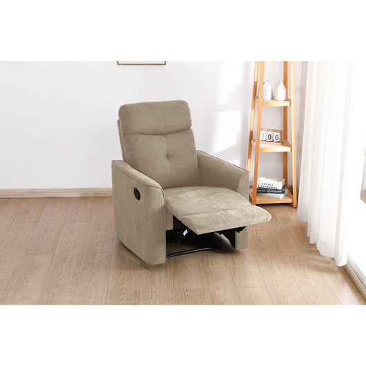 Poltrona Reclinabile Enea, Tortora, Ciniglia, 79x92x102 cm, Seven Design