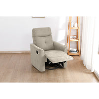 Poltrona Reclinabile Enea 2, Tortora, Ciniglia, 79x92x102 cm, Seven Design