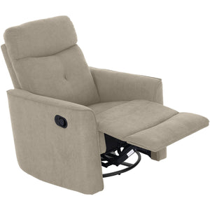 Poltrona Reclinabile Enea 2, Tortora, Ciniglia, 79x92x102 cm, Seven Design