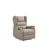 Poltrona Reclinabile Lorella, Tortora, Ciniglia, 72x92x104 cm, Seven Design