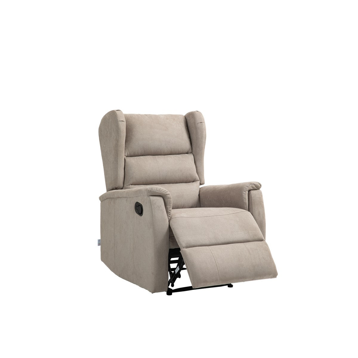 Poltrona Reclinabile Lorella, Tortora, Ciniglia, 72x92x104 cm, Seven Design