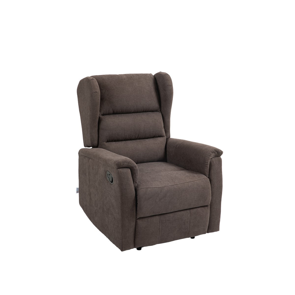 Poltrona Reclinabile Lorella, Marrone, Ciniglia, 72x92x104 cm, Seven Design