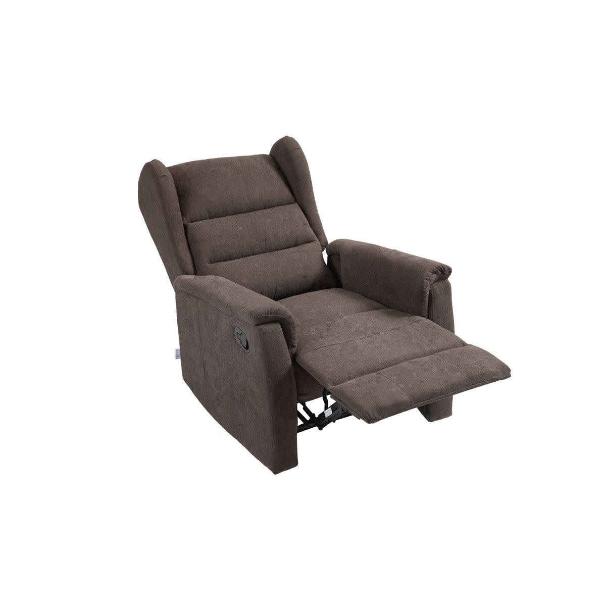 Poltrona Reclinabile Lorella, Marrone, Ciniglia, 72x92x104 cm, Seven Design