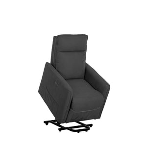 Poltrona Reclinabile Penelope Plus, Grigio, Ciniglia, 70x86x103 cm, Seven Design