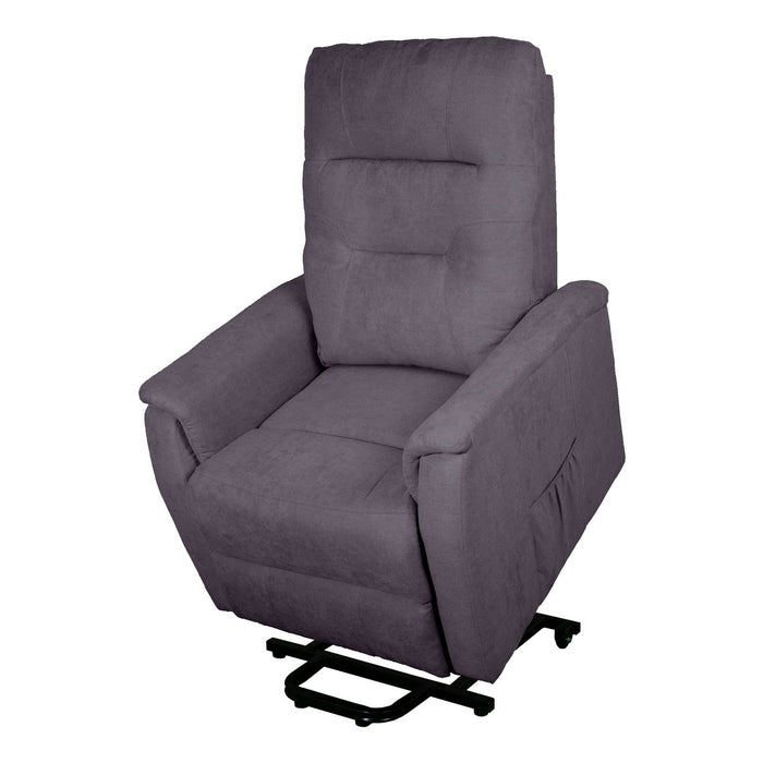 Poltrona Reclinabile Ilaria, Grigio, Ciniglia, 72x92x105 cm, Seven Design