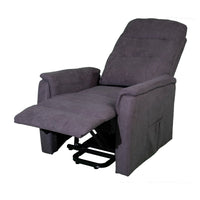 Poltrona Reclinabile Ilaria, Grigio, Ciniglia, 72x92x105 cm, Seven Design