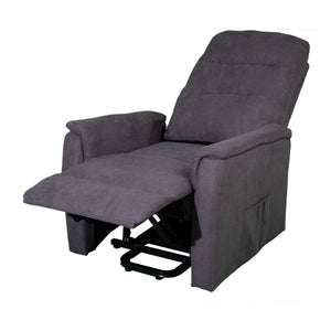 Poltrona Reclinabile Ilaria, Grigio, Ciniglia, 72x92x105 cm, Seven Design