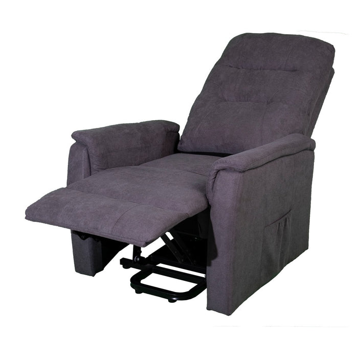 Poltrona Reclinabile Ilaria, Grigio, Ciniglia, 72x92x105 cm, Seven Design