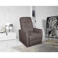 Poltrona Reclinabile Ilaria, Marrone, Ciniglia, 72x92x105 cm, Seven Design