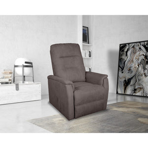 Poltrona Reclinabile Ilaria, Marrone, Ciniglia, 72x92x105 cm, Seven Design