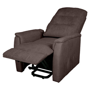 Poltrona Reclinabile Ilaria, Marrone, Ciniglia, 72x92x105 cm, Seven Design