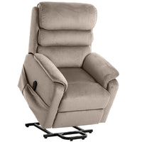 Poltrona Reclinabile Grazia Plus, Tortora, Ciniglia, 81x91x107 cm, Seven Design