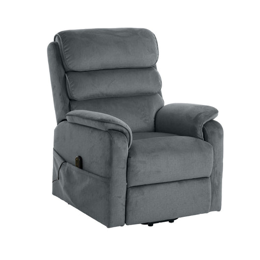 Poltrona Reclinabile Grazia Plus, Grigio, Ciniglia, 81x91x107 cm, Seven Design