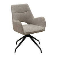 Set di 2 Sedie Brigitte, Tortora, Ciniglia, 58x74x86 cm, Seven Design