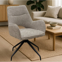 Set di 2 Sedie Brigitte, Tortora, Ciniglia, 58x74x86 cm, Seven Design