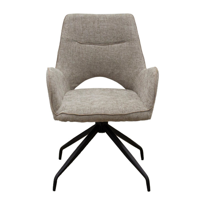 Set di 2 Sedie Brigitte, Tortora, Ciniglia, 58x74x86 cm, Seven Design