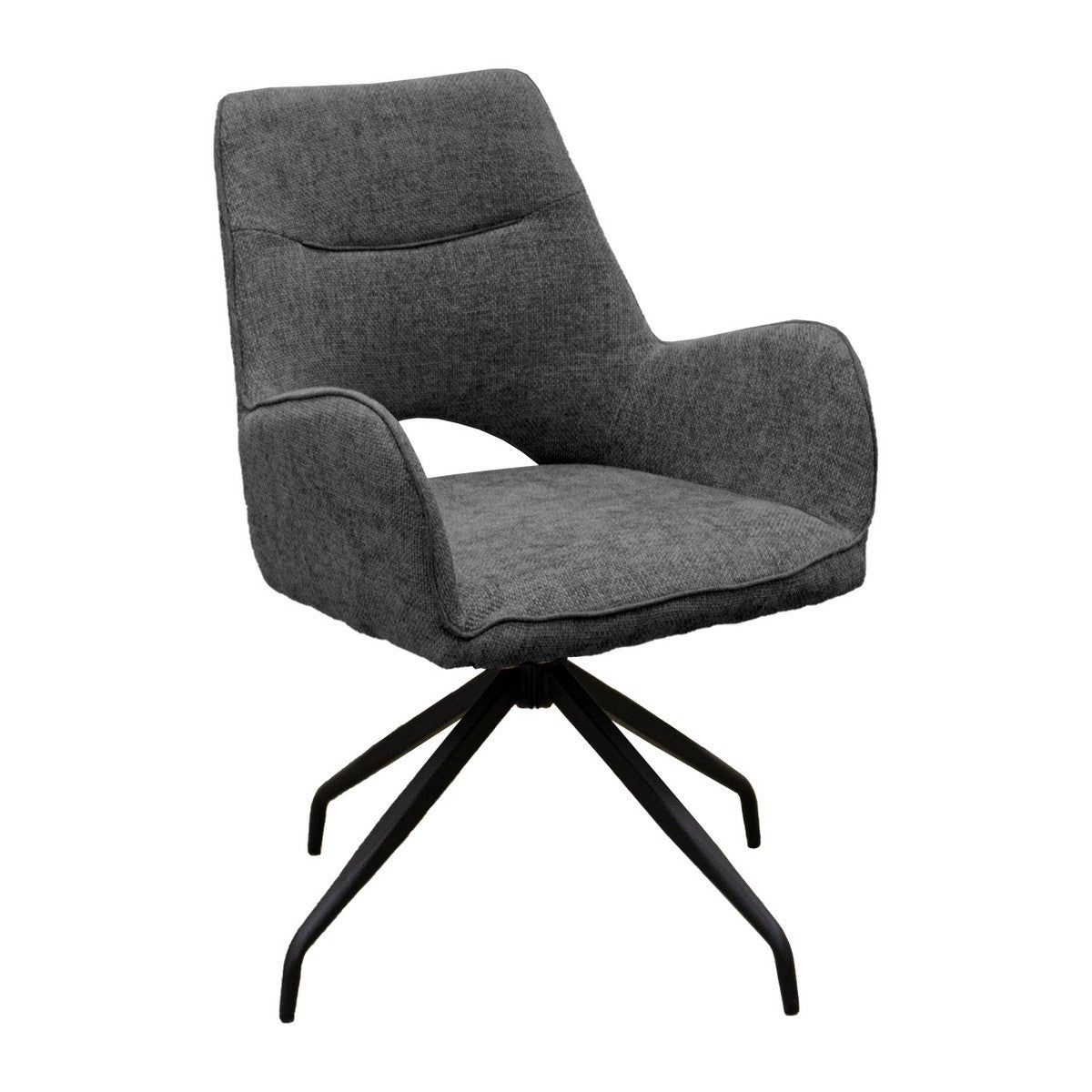 Set di 2 Sedie Brigitte, Grigio, Ciniglia, 58x74x86 cm, Seven Design