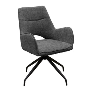 Set di 2 Sedie Brigitte, Grigio, Ciniglia, 58x74x86 cm, Seven Design