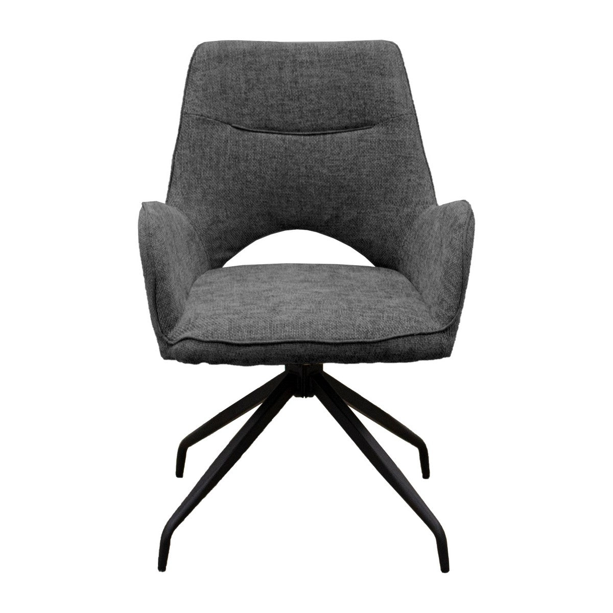 Set di 2 Sedie Brigitte, Grigio, Ciniglia, 58x74x86 cm, Seven Design