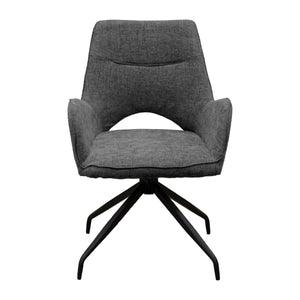 Set di 2 Sedie Brigitte, Grigio, Ciniglia, 58x74x86 cm, Seven Design