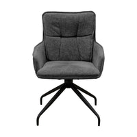 Set di 2 Sedie Ketty, Grigio, Ciniglia, 57x61x88 cm, Seven Design