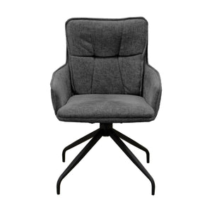 Set di 2 Sedie Ketty, Grigio, Ciniglia, 57x61x88 cm, Seven Design