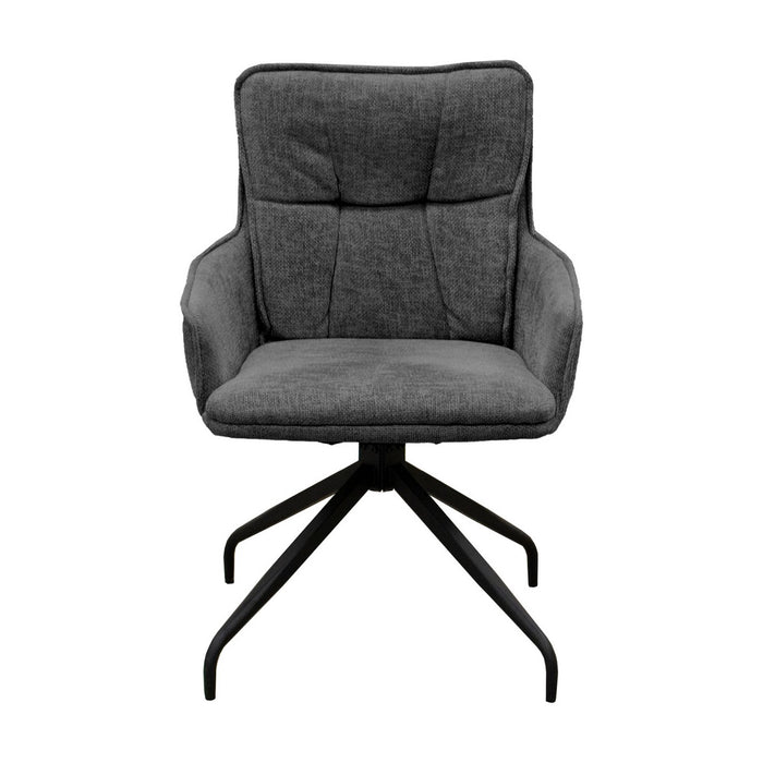 Set di 2 Sedie Ketty, Grigio, Ciniglia, 57x61x88 cm, Seven Design