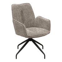 Set di 2 Sedie Liz, Tortora, Ciniglia, 55x65x91 cm, Seven Design