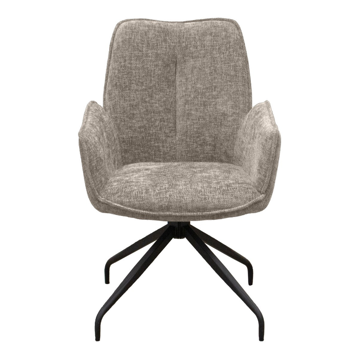 Set di 2 Sedie Liz, Tortora, Ciniglia, 55x65x91 cm, Seven Design