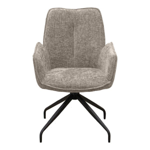 Set di 2 Sedie Liz, Tortora, Ciniglia, 55x65x91 cm, Seven Design