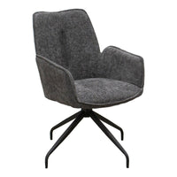 Set di 2 Sedie Liz, Grigio, Ciniglia, 55x65x91 cm, Seven Design