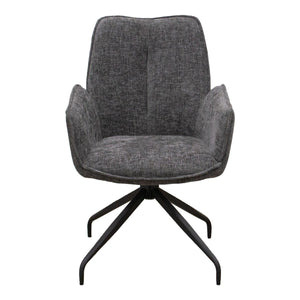 Set di 2 Sedie Liz, Grigio, Ciniglia, 55x65x91 cm, Seven Design