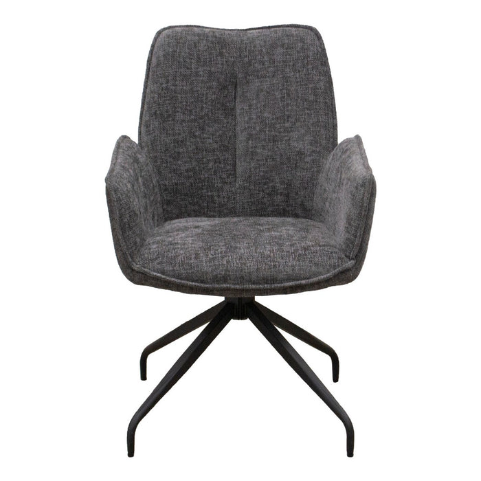 Set di 2 Sedie Liz, Grigio, Ciniglia, 55x65x91 cm, Seven Design