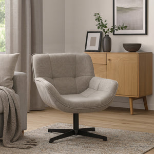 Poltrona Odette, Tortora, Tela, 72x80x82 cm, Seven Design