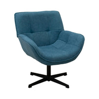 Poltrona Odette, Blu, Tela, 72x80x82 cm, Seven Design