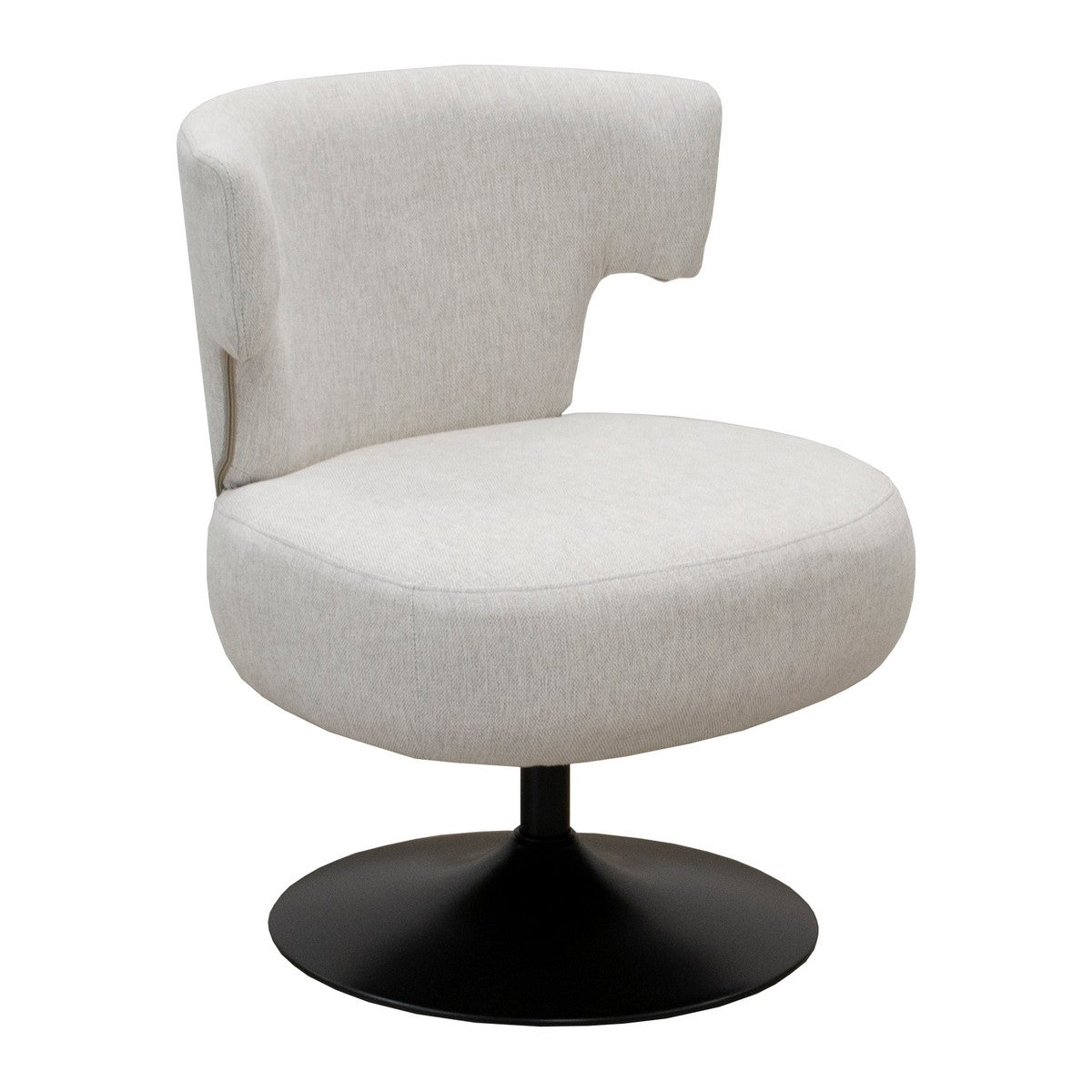 Poltrona Pauline, Bianco, Tela, 67x76x76 cm, Seven Design