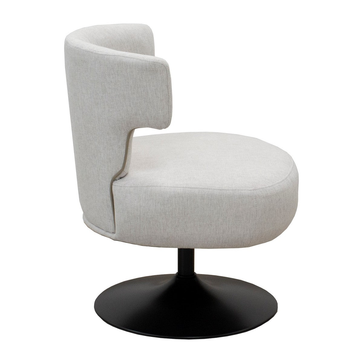 Poltrona Pauline, Bianco, Tela, 67x76x76 cm, Seven Design