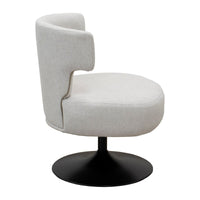 Poltrona Pauline, Bianco, Tela, 67x76x76 cm, Seven Design