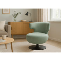 Poltrona Pauline, Verde, Tela, 67x76x76 cm, Seven Design