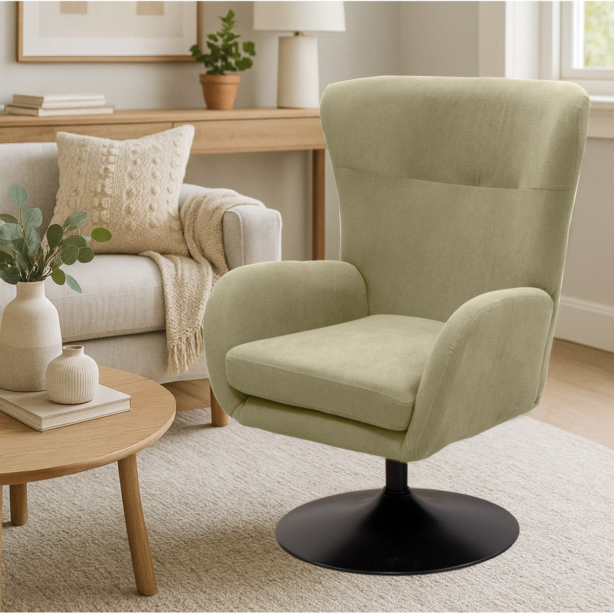 Poltrona Claire, Tortora, Velluto, 72x81x97 cm, Seven Design