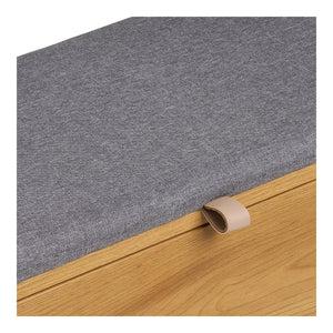 Panca con Portaoggetti Barco, Marrone, Truciolare Melaminico, 92x33x48 cm, Seven Design