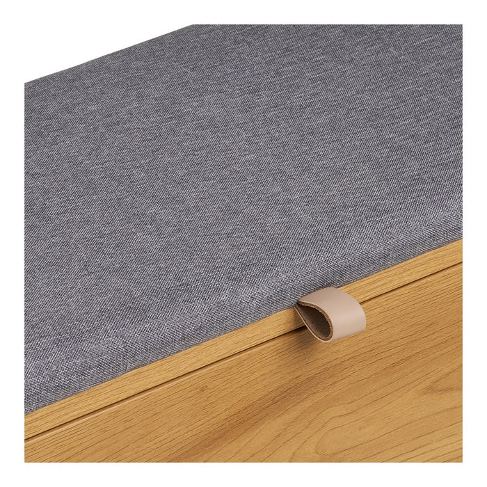 Panca con Portaoggetti Barco, Marrone, Truciolare Melaminico, 92x33x48 cm, Seven Design